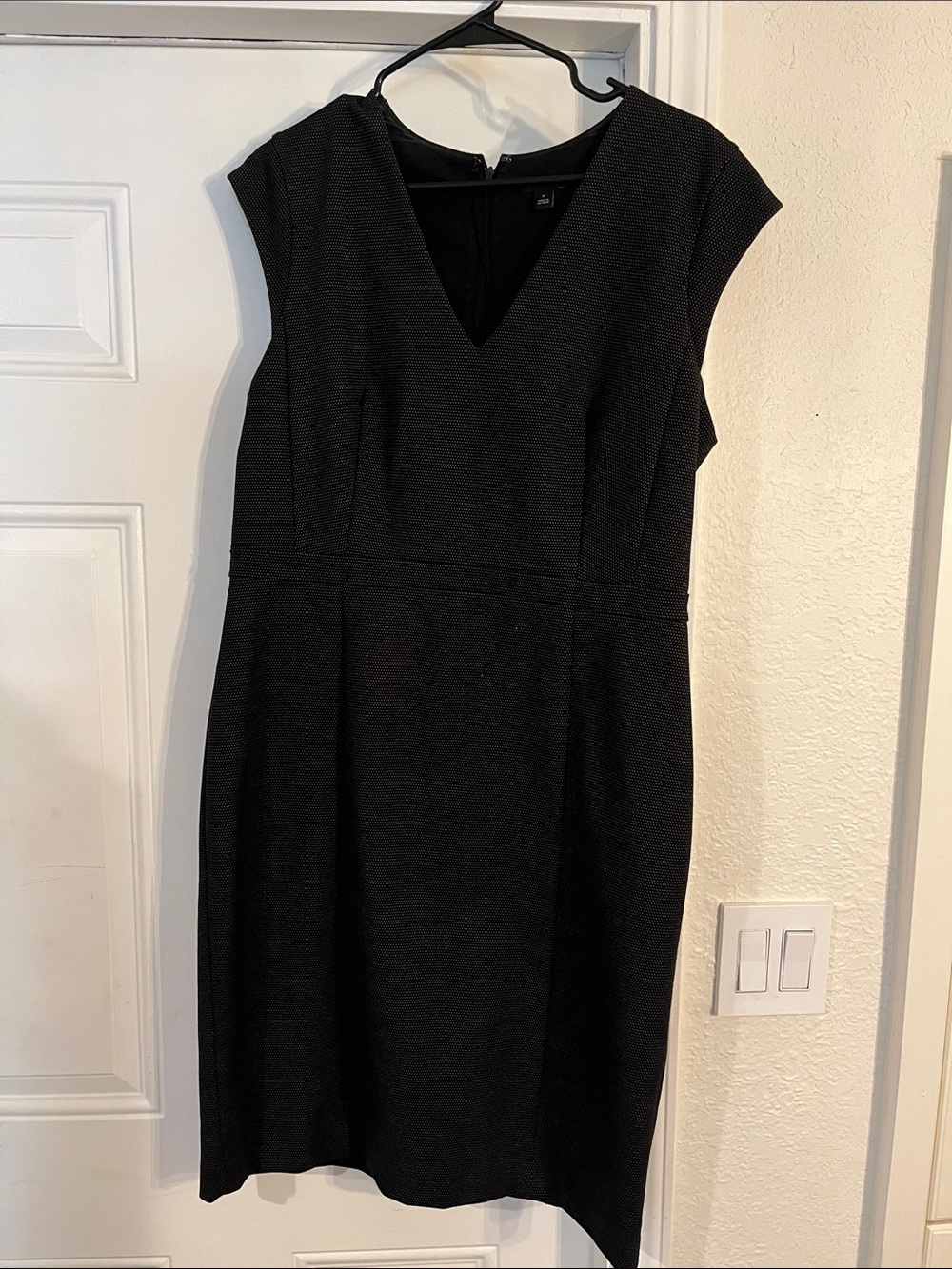 Ann Taylor Black V-Neck Sheath Dress